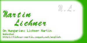 martin lichner business card